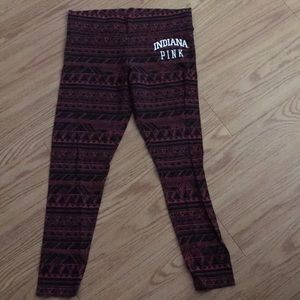 Black and red Indiana leggings
